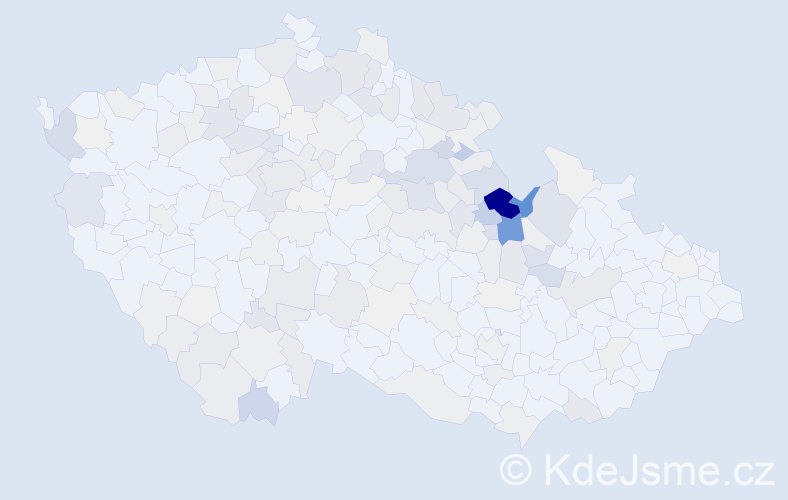 Příjmení: 'Faltus', počet výskytů 597 v celé ČR