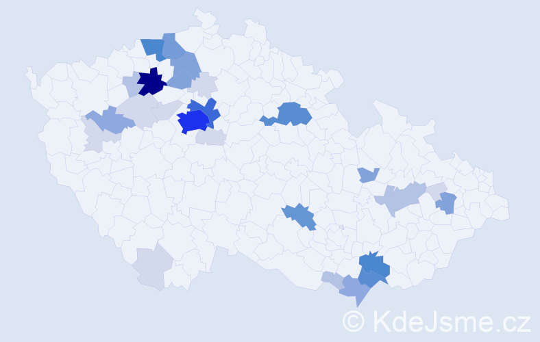 Příjmení: 'Todtová', počet výskytů 112 v celé ČR