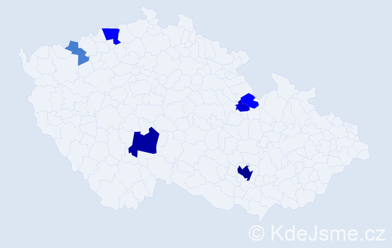 Příjmení: 'Manuel', počet výskytů 19 v celé ČR