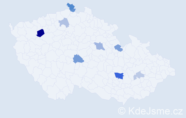 Příjmení: 'Batbaatar', počet výskytů 15 v celé ČR