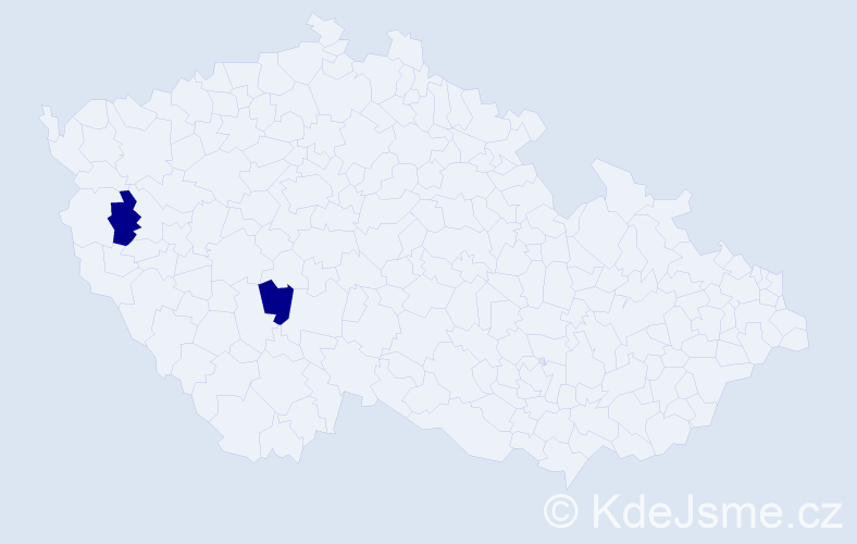 Příjmení: 'Segíň', počet výskytů 2 v celé ČR