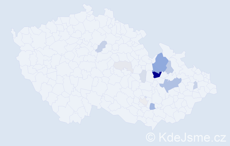 Příjmení: 'Weidingerová', počet výskytů 43 v celé ČR