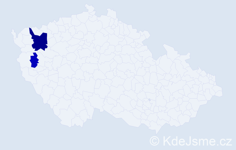 Příjmení: 'Konšťák', počet výskytů 6 v celé ČR