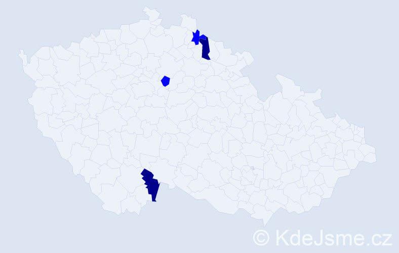 Příjmení: 'Zenkertová', počet výskytů 6 v celé ČR