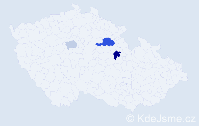 Příjmení: 'Ruhlová', počet výskytů 5 v celé ČR