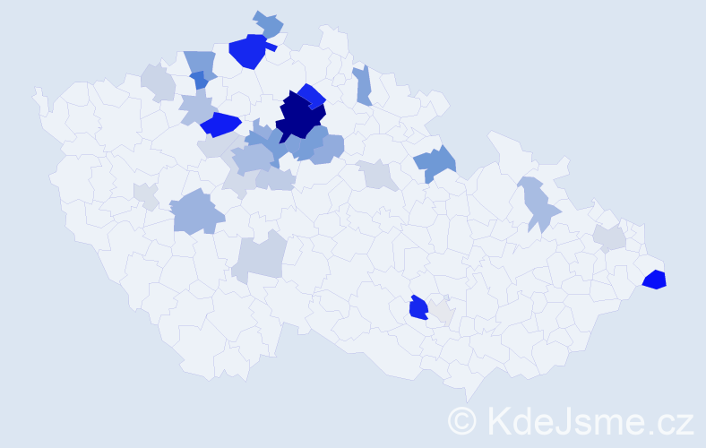 Příjmení: 'Štrobachová', počet výskytů 88 v celé ČR