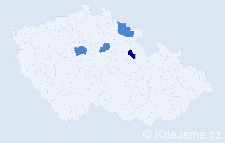 Příjmení: 'Emichel', počet výskytů 7 v celé ČR