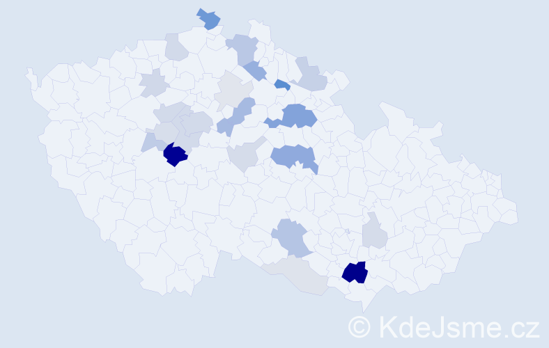 Příjmení: 'Plotová', počet výskytů 80 v celé ČR