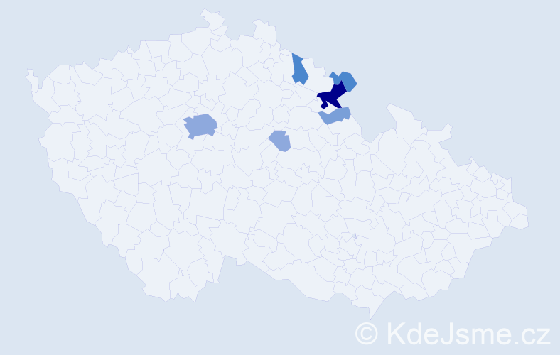 Příjmení: 'Flousek', počet výskytů 17 v celé ČR