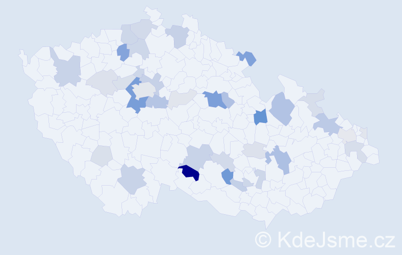 Příjmení: 'Kamaryt', počet výskytů 108 v celé ČR
