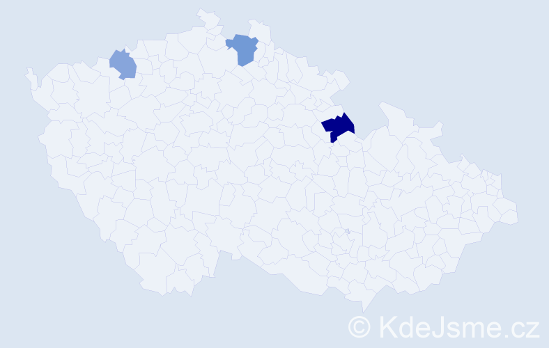 Příjmení: 'Narwová', počet výskytů 5 v celé ČR