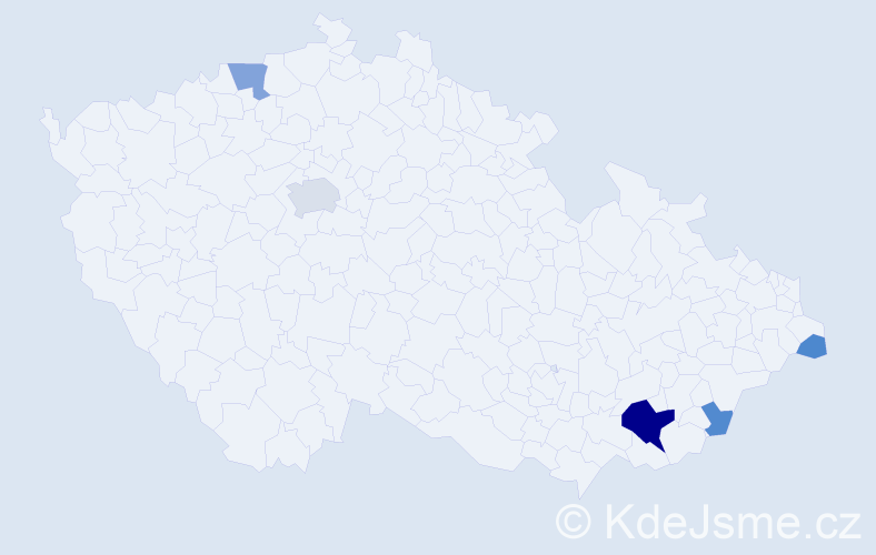 Příjmení: 'Kromsián', počet výskytů 14 v celé ČR