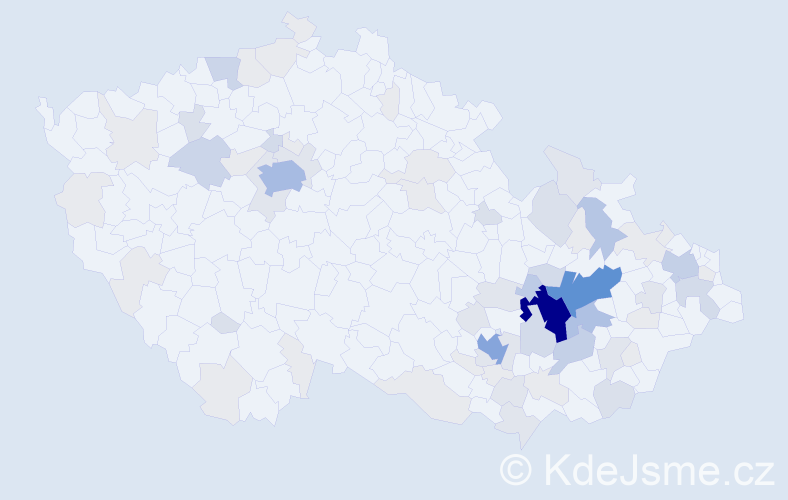 Příjmení: 'Lužná', počet výskytů 242 v celé ČR