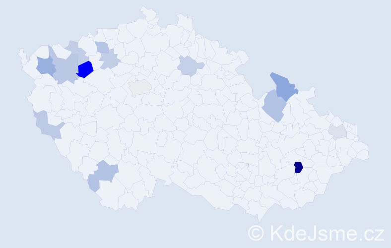 Příjmení: 'Sándor', počet výskytů 28 v celé ČR