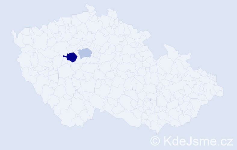 Příjmení: 'Klongová', počet výskytů 5 v celé ČR
