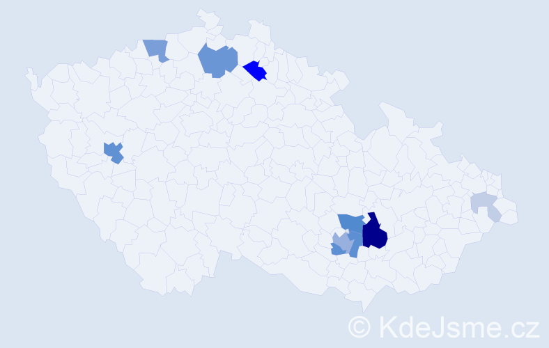 Příjmení: 'Ratislav', počet výskytů 33 v celé ČR