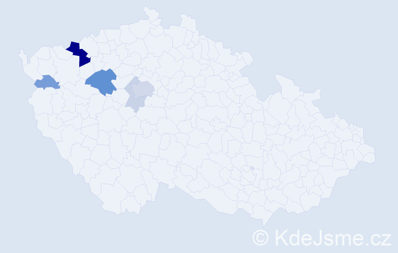 Příjmení: 'Domanjová', počet výskytů 17 v celé ČR