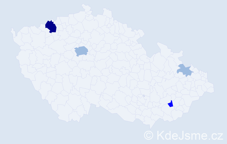 Příjmení: 'Vulgan', počet výskytů 9 v celé ČR