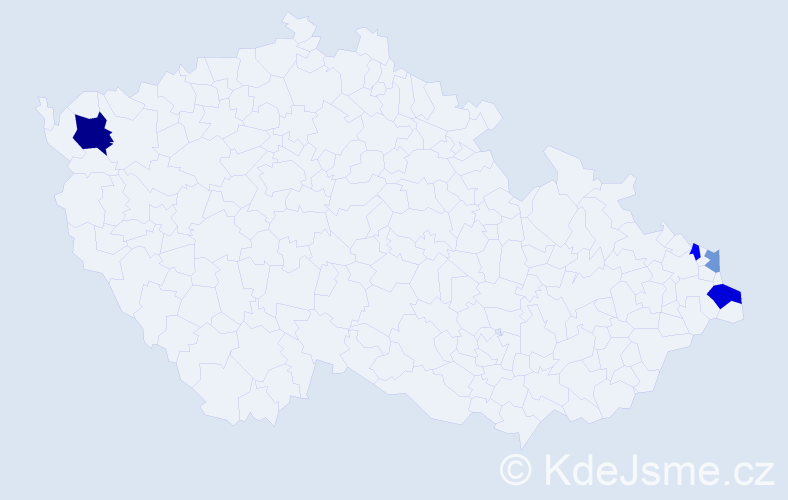Příjmení: 'Gongorová', počet výskytů 7 v celé ČR