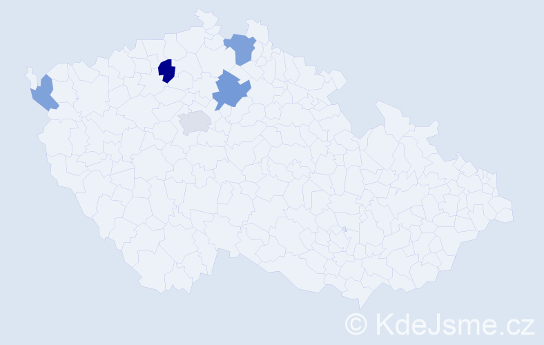 Příjmení: 'Laupyová', počet výskytů 9 v celé ČR