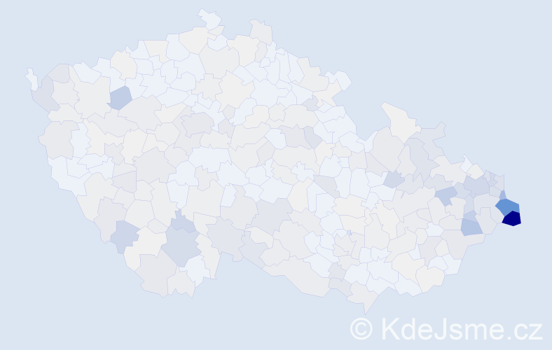 Příjmení: 'Kantorová', počet výskytů 1341 v celé ČR