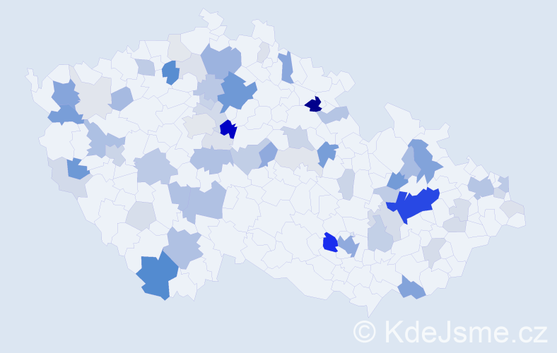 Příjmení: 'Vavrek', počet výskytů 214 v celé ČR