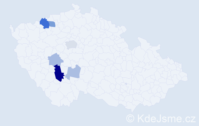 Příjmení: 'Ryjantová', počet výskytů 16 v celé ČR