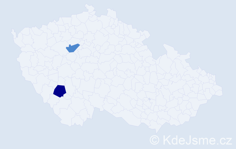 Příjmení: 'Levenecová', počet výskytů 2 v celé ČR