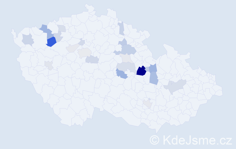 Příjmení: 'Rubková', počet výskytů 65 v celé ČR