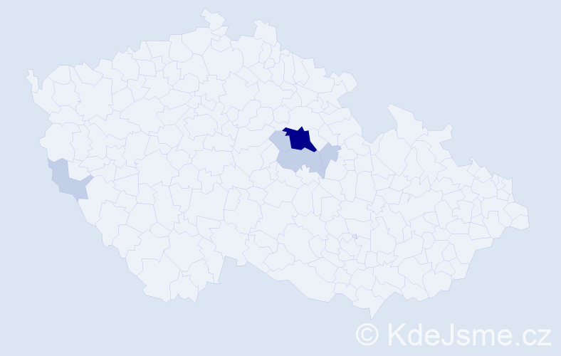 Příjmení: 'Lamberty', počet výskytů 15 v celé ČR