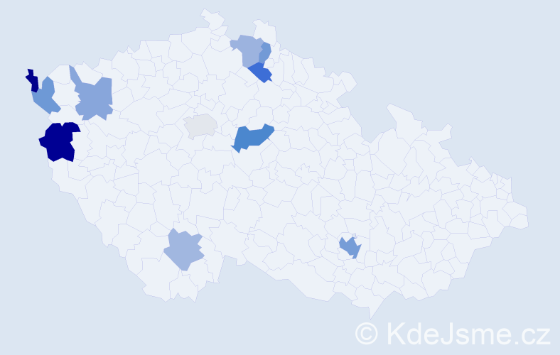 Příjmení: 'Szitásová', počet výskytů 16 v celé ČR