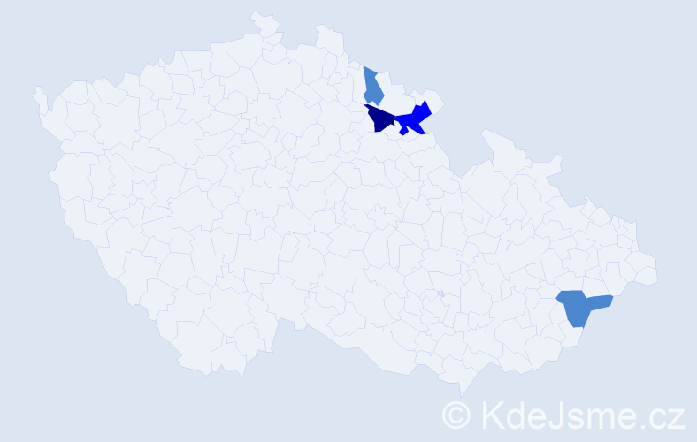 Příjmení: 'Čenek', počet výskytů 7 v celé ČR