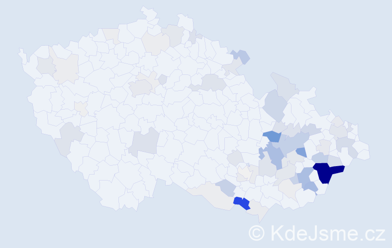 Příjmení: 'Babica', počet výskytů 222 v celé ČR