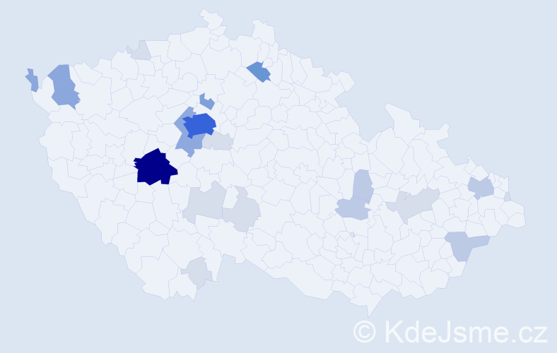 Příjmení: 'Velas', počet výskytů 72 v celé ČR