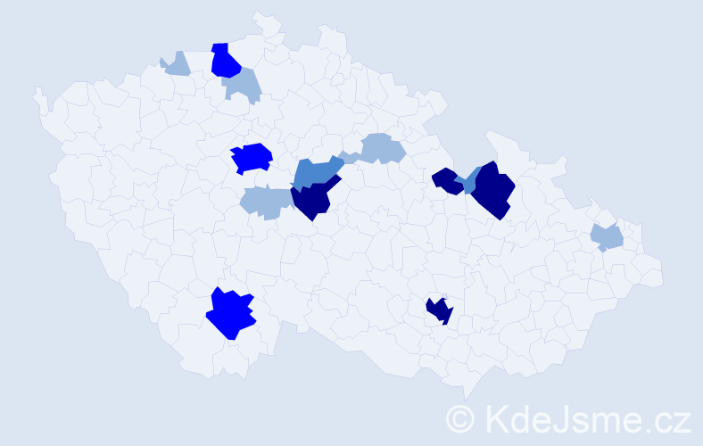 Příjmení: 'Barnatová', počet výskytů 34 v celé ČR
