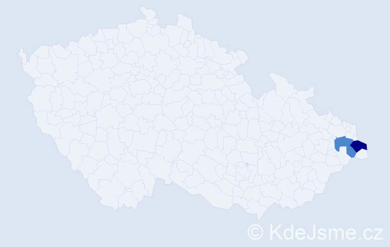 Příjmení: 'Ryszawa', počet výskytů 7 v celé ČR