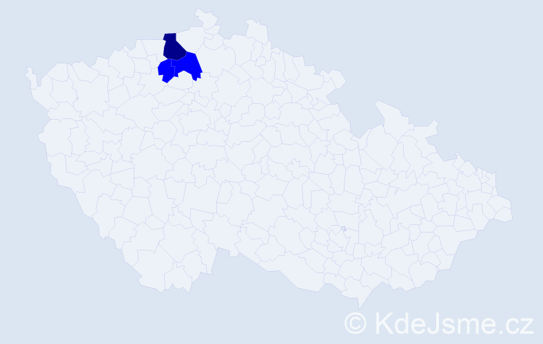 Příjmení: 'Brizgal', počet výskytů 4 v celé ČR