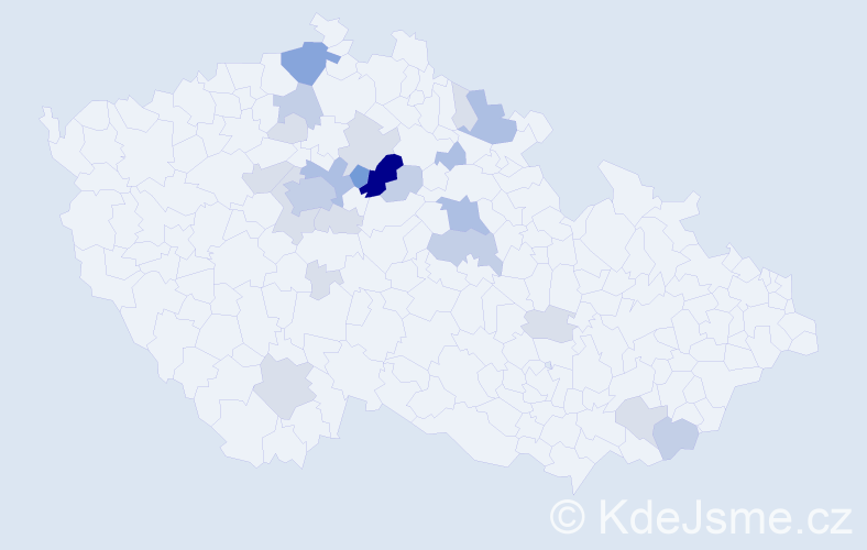 Příjmení: 'Roza', počet výskytů 66 v celé ČR