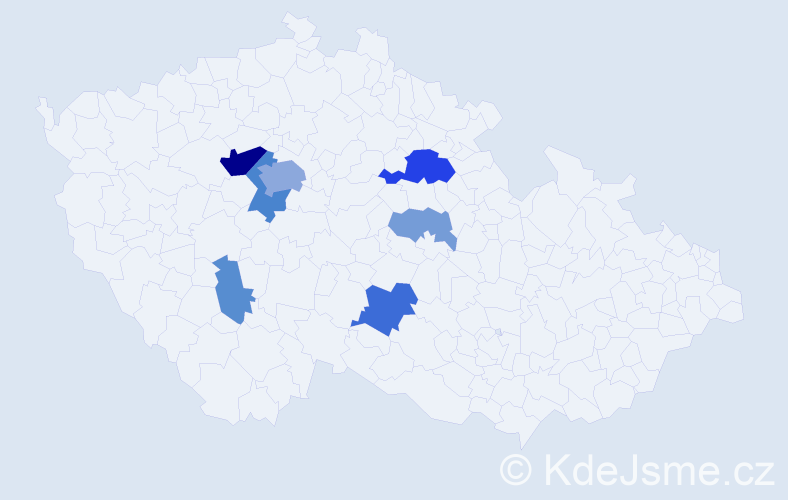 Příjmení: 'Siglerová', počet výskytů 19 v celé ČR