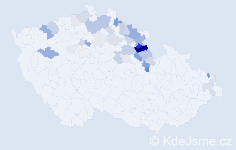 Příjmení: 'Kubrt', počet výskytů 94 v celé ČR