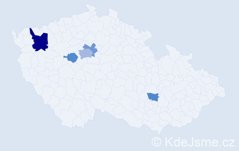 Příjmení: 'Zakirov', počet výskytů 10 v celé ČR