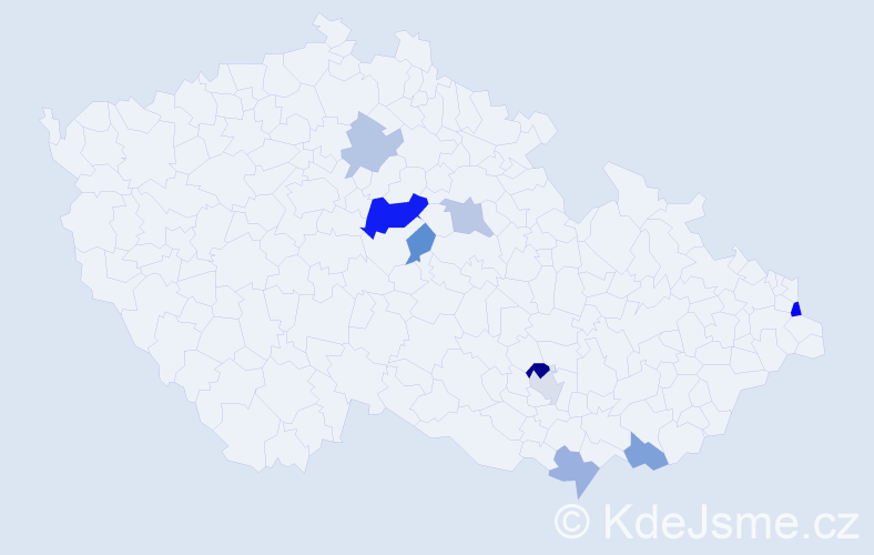 Příjmení: 'Flachbartová', počet výskytů 15 v celé ČR