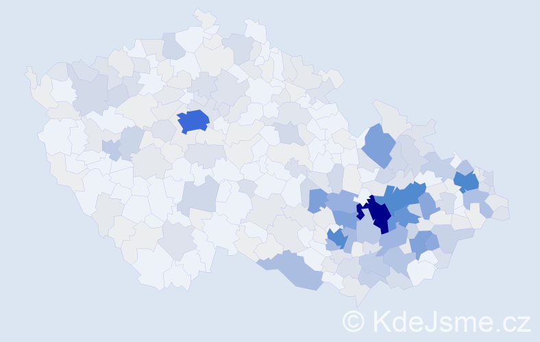 Příjmení: 'Jančík', počet výskytů 1269 v celé ČR