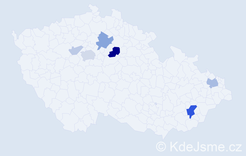 Příjmení: 'Krasická', počet výskytů 18 v celé ČR