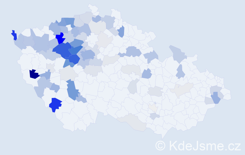 Příjmení: 'Pergler', počet výskytů 280 v celé ČR