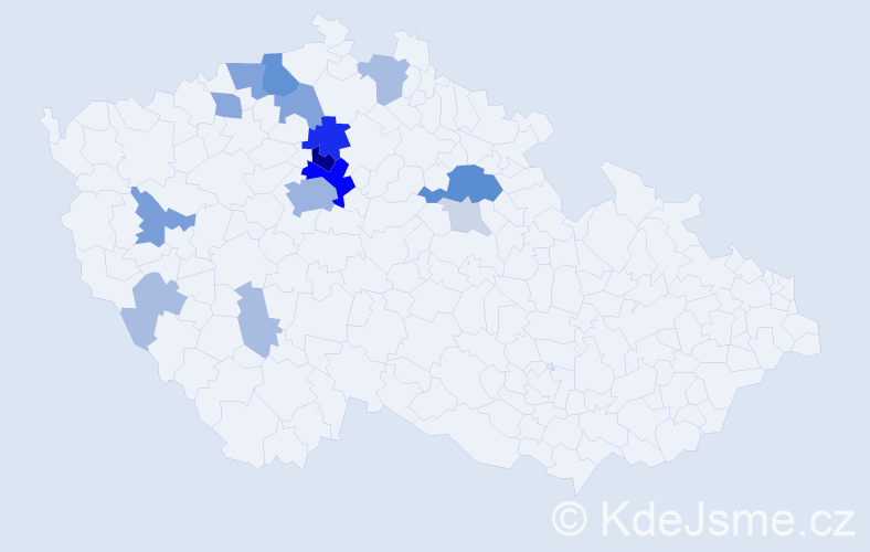 Příjmení: 'Kuličová', počet výskytů 56 v celé ČR