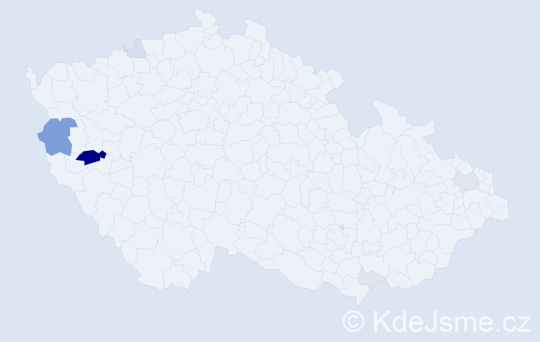 Příjmení: 'Kagánek', počet výskytů 21 v celé ČR