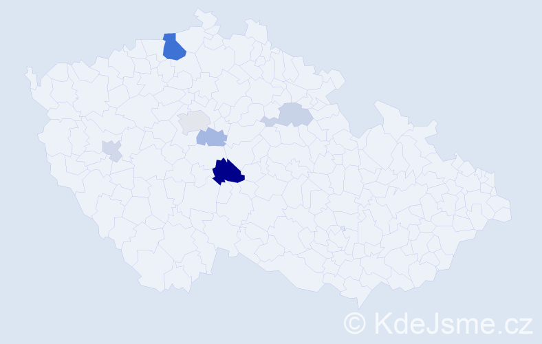 Příjmení: 'Laloučková', počet výskytů 14 v celé ČR
