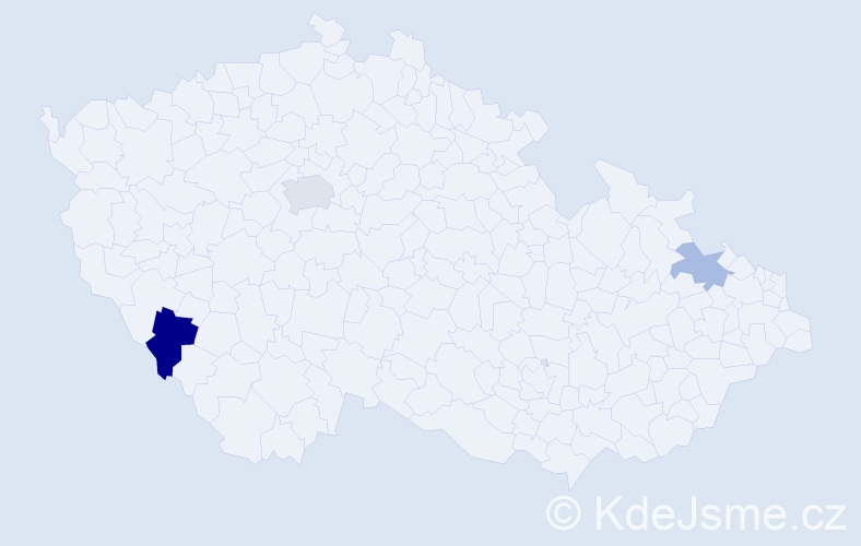 Příjmení: 'Kieslinger', počet výskytů 5 v celé ČR