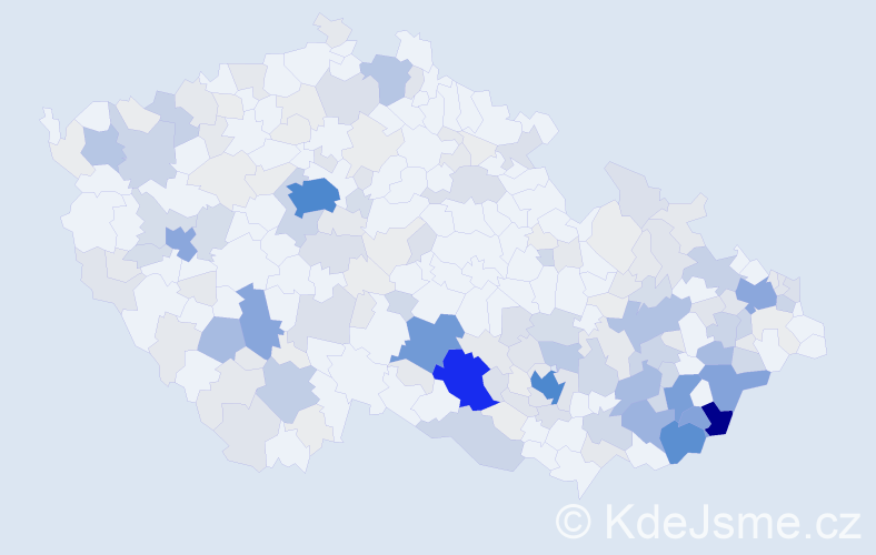 Příjmení: 'Manová', počet výskytů 854 v celé ČR